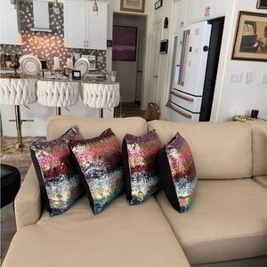 Z Gallerie Multicolor Sequin Pillows